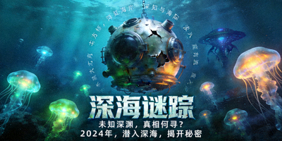 电影《深海谜踪》海报，深海探险科幻片